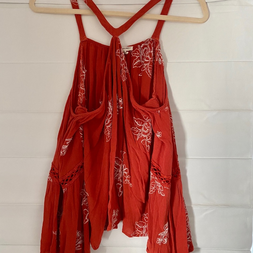 Blushing Heart - Cold shoulder boho top